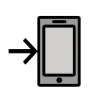 Mobile Phone With Arrow SVG Icon